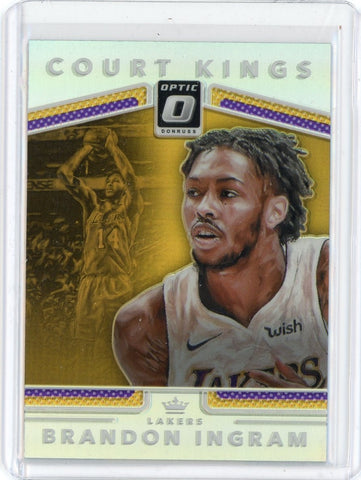 2017-18 Panini Donruss Optic Basketball Brandon Ingram Court Kings Silver Prizm Card #15