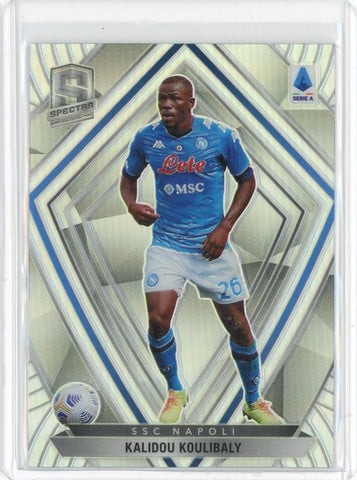 2020-21 Panini Chronicles Spectra Soccer Kalidou Koulibaly Silver Prizm Card #6