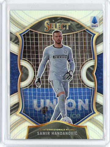 2020-21 Panini Chronicles Select Soccer Samir Handanovic Silver Prizm Card #14