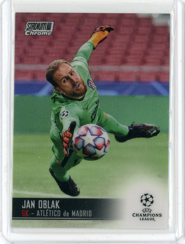 2021 Topps Stadium Chrome Soccer UEFA Jan Oblak Refractor Card #18