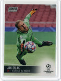 2021 Topps Stadium Chrome Soccer UEFA Jan Oblak Refractor Card #18