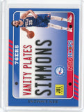 2020-21 Panini NBA Hoops Basketball Ben Simmons Vanity Plates Card #20