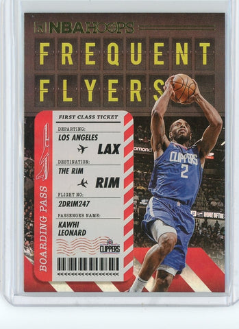 2020-21 Panini NBA Hoops Basketball Kawhi Leonard Frequent Flyers Holo Card #13