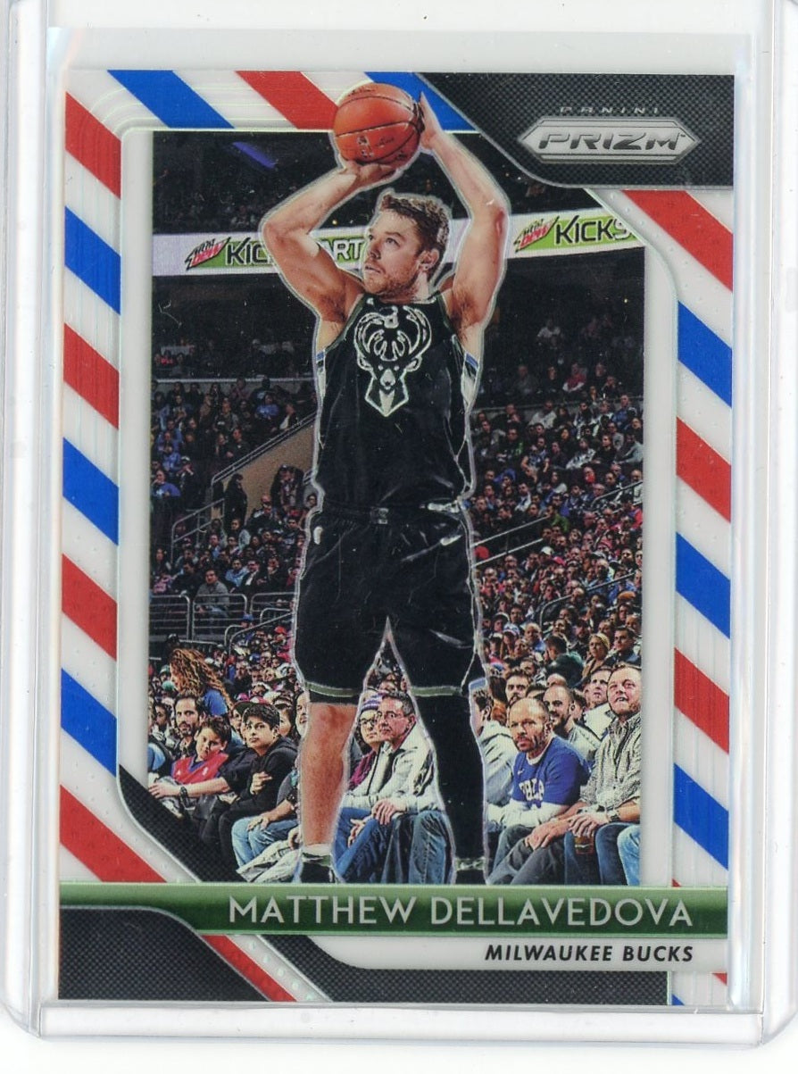 2018-19 Panini Prizm Basketball Matthew Dellavedova Red White Blue Prizm Card #266