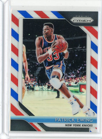 2018-19 Panini Prizm Basketball Patrick Ewing Red White Blue Prizm Card #105