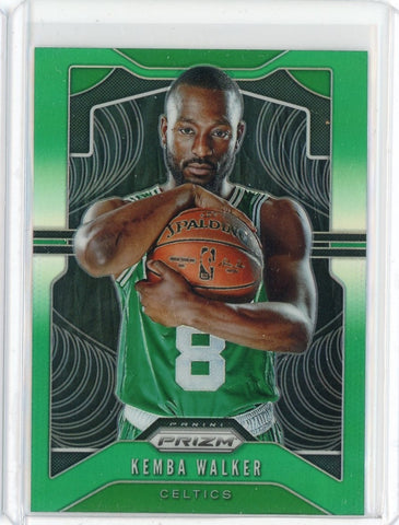 2019-20 Panini Prizm Basketball Kemba Walker Green Prizm Card #54