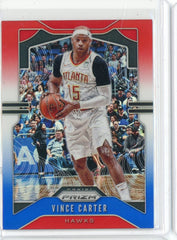 2019-20 Panini Prizm Basketball Vince Carter Red White Blue Prizm Card #33