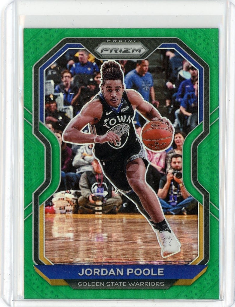 2020-21 Panini Prizm Basketball Jordan Poole Green Prizm Card #147