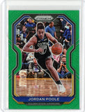 2020-21 Panini Prizm Basketball Jordan Poole Green Prizm Card #147