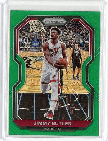 2020-21 Panini Prizm Basketball Jimmy Butler Green Prizm Card #137