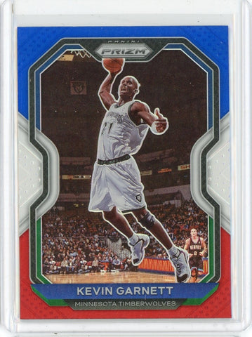 2020-21 Panini Prizm Basketball Kevin Garnett Red White Blue Prizm Card #187
