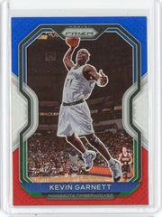 2020-21 Panini Prizm Basketball Kevin Garnett Red White Blue Prizm Card #187