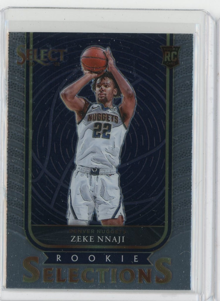2020-21 Panini Select Basketball Zeke Nnaji Rookie Selections RC Card #25