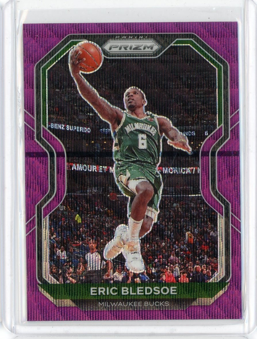 2020-21 Panini Prizm Basketball Eric Bledsoe Purple Wave Prizm Card #17
