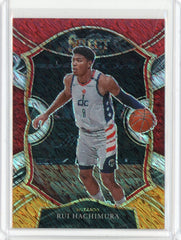 2020-21 Panini Select Basketball Rui Hachimura Concourse Red White Orange Shimmer Prizm Card #13