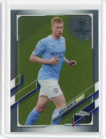 2021 Topps Chrome Soccer Kevin De Bruyne Card #18