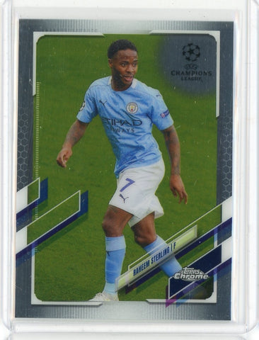 2021 Topps Chrome Soccer Kareem Sterling Card #76