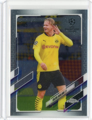 2021 Topps Chrome Soccer Erling Haaland Card #49