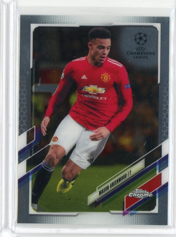 2021 Topps Chrome Soccer Mason Greenwood Card #17