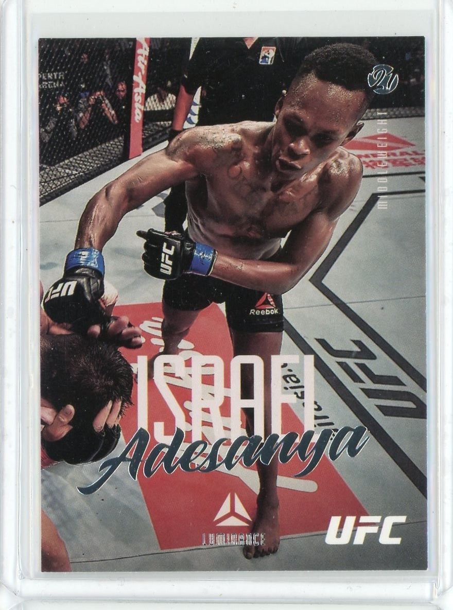 2021 Panini Chronicles UFC Israel Adesanya Luminance Card #60