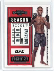 2021 Panini Chronicles  UFC Israel Adesanya Season Ticket Card #5