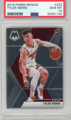 2019-20 Panini Mosaic Tyler Herro RC Card #223 PSA 10 GEM MINT