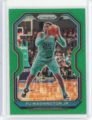 2020-21 Panini Prizm Basketball Pj Washington Green Prizm Card #105