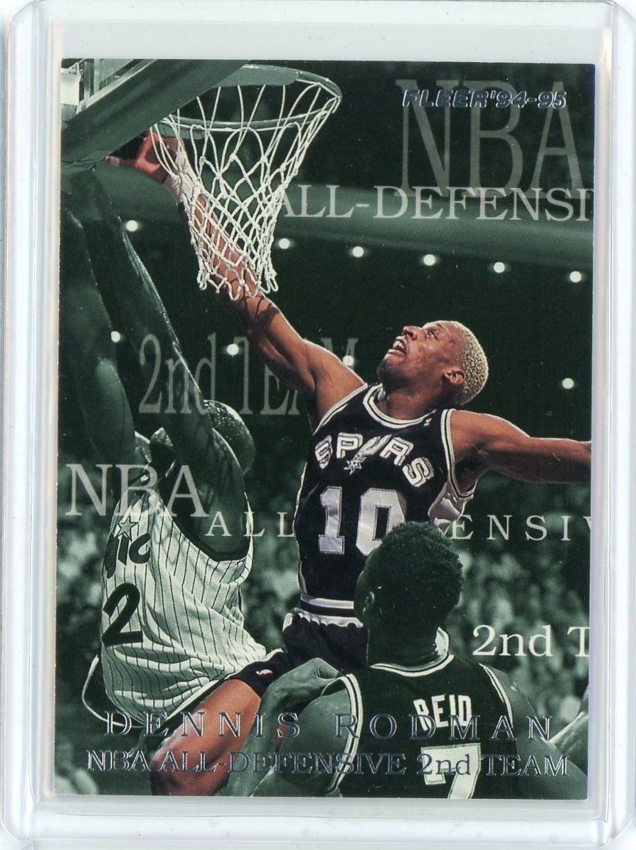 1994-95 Fleer Basketball Dennis Rodman  NBA All Defensive Team Card #9 of 10