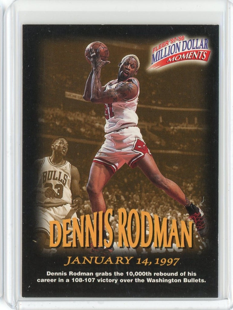 1997-98 Fleer Basketball Dennis Rodman Million Dollar Moments Card #26 of 50
