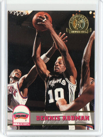 1993-94 NBA Hoops 5th Anniversary Basketball Dennis Rodman Card #405