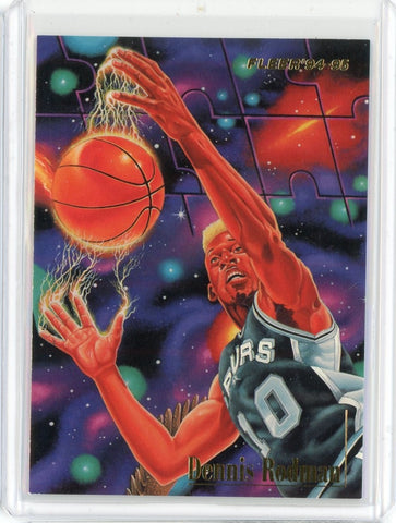 1994-95 Fleer Basketball Dennis Rodman He's Got Glass Card #6 of 9