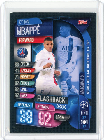 2019-20 Topps Match Attax Soccer Kylan Mbappe Card #FB14