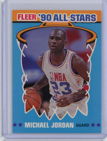 1990-91 Fleer Basketball Michael Jordan 90 All Stars Card #5 of 12