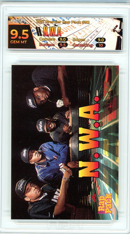 1991 The Rap Pack NWA Card #92 HGA 9.5 GEM MINT