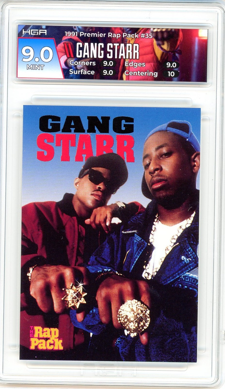 1991 The Rap Pack Gang Starr Card #35 HGA 9.0 MINT