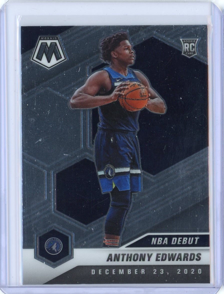 2020-21 Panini Mosaic Basketball Anthony Edwards NBA Debut RC Card #261