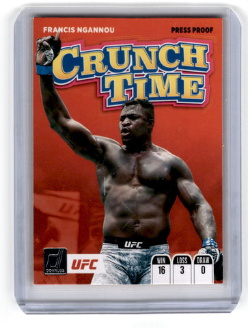 2022 Panini UFC Donruss Francis Ngannou Crunch Time Press Proof Card 12
