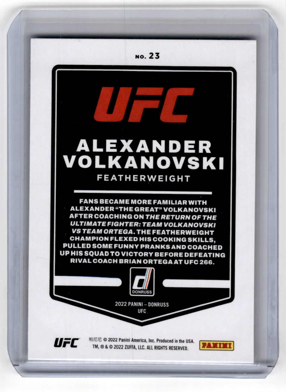 2022 Panini UFC Donruss Alexander Volkanovski 23