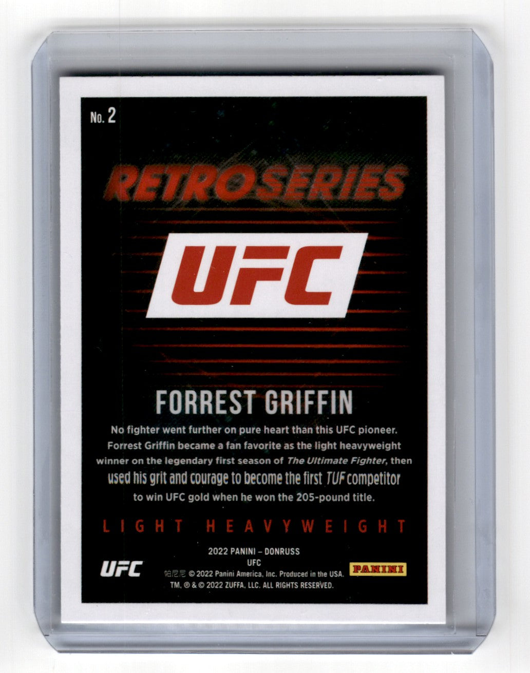 2022 Panini UFC Donruss Forest Griffin Retro Series 2