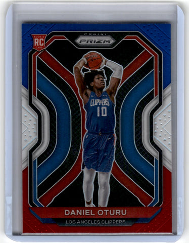 2020 Panini Prizm #279 Daniel Oturu Red, White and Blue Prizms