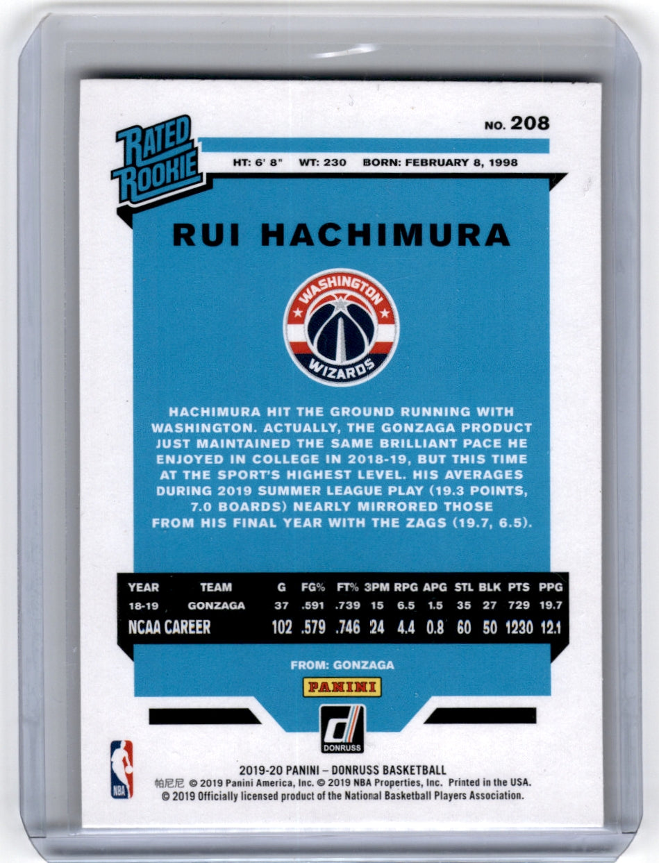 2019 Donruss #208 Rui Hachimura