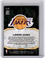 2020 Donruss Optic #20 Lebron James Winner Stays Blue