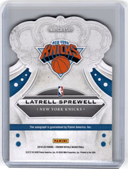 2019 Panini Crown Royale #CA-LSP Latrell Sprewell Crown Autographs Blue