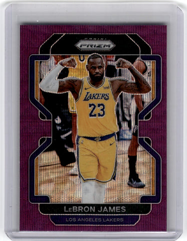 2021 Panini Prizm #91 LeBron James Fast Break Purple