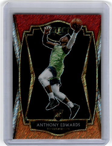 2020 Panini Select #169 Anthony Edwards Shimmer Silver Prizms