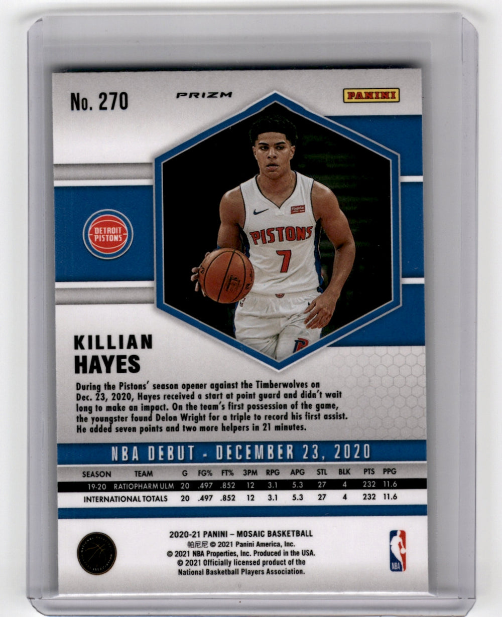 2020 Panini Mosaic Green #270 Killian Hayes Mosaic Fast Break Gold