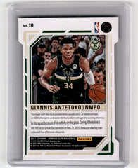 2021 Donruss Elite Orange #10 Giannis Antetokounmpo Primary Colors Blue