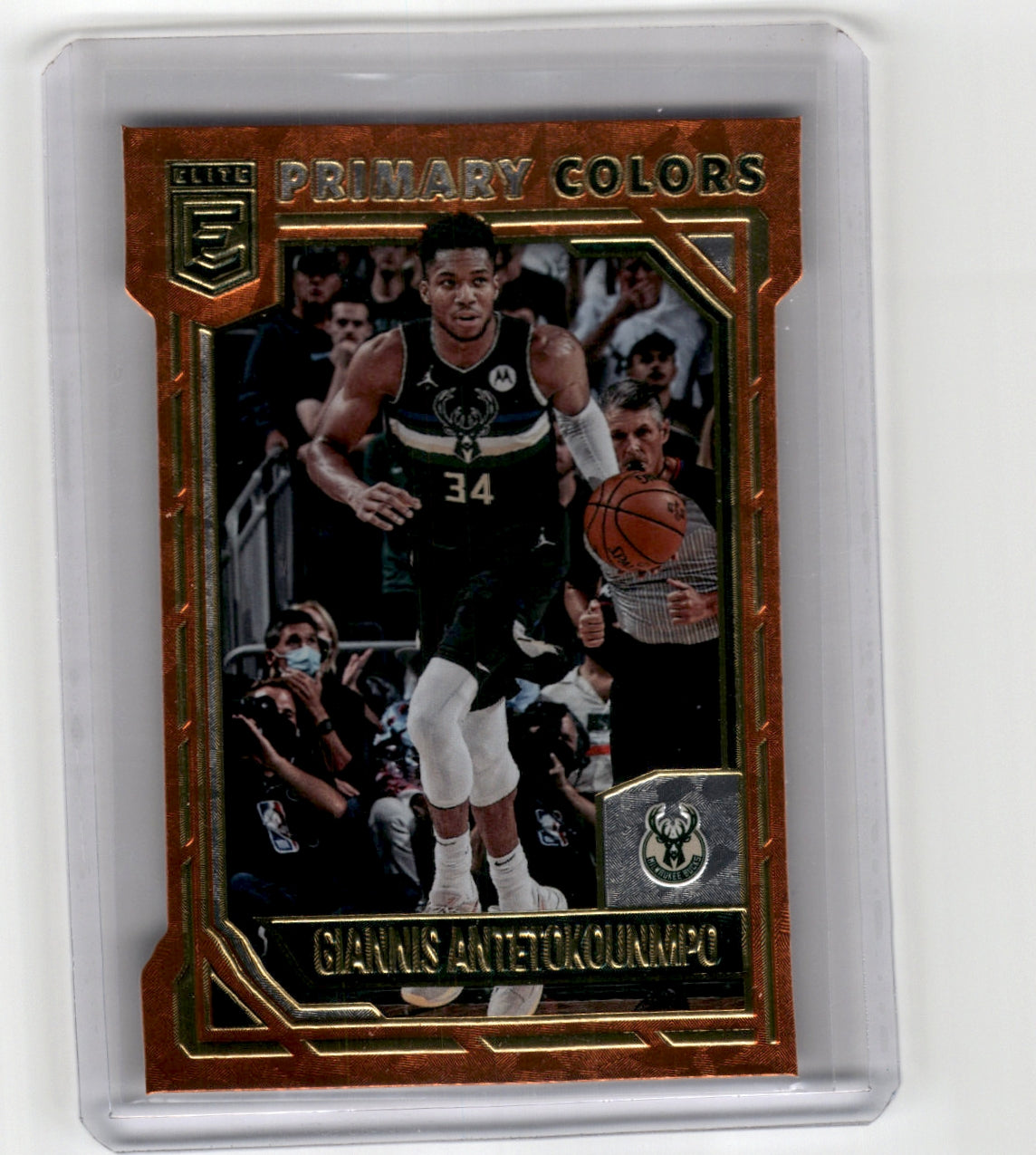 2021 Donruss Elite Orange #10 Giannis Antetokounmpo Primary Colors Blue