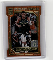 2021 Donruss Elite Orange #10 Giannis Antetokounmpo Primary Colors Blue
