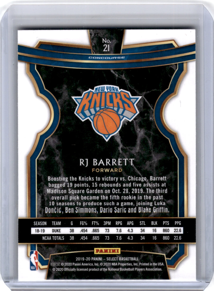 2019 Panini Select #21 RJ Barrett